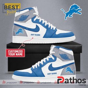 Custom Detroit Lions Air Jordan 1 Hightop Shoes