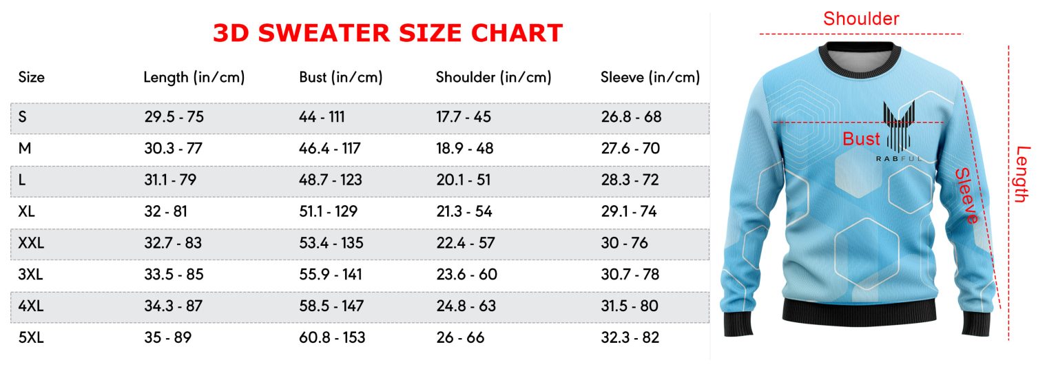 Sweater Size Chart Pathostheatre