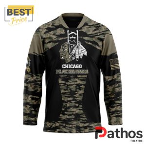 nhl chicago blackhawks camo honoring veterans hockey jersey 1 p6eOe