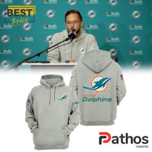 Coach Mike McDaniel Miami Dolphins Grey Hoodie