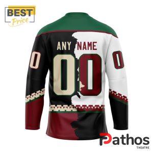 nhl arizona coyotes custom home mix away hockey jersey 2 lT5oN