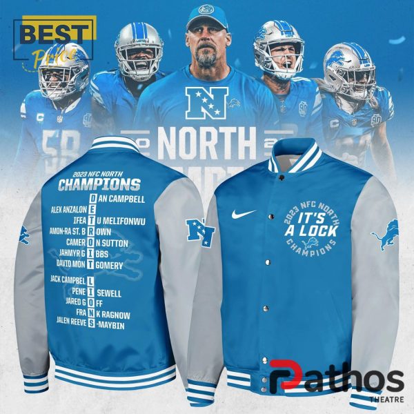 Detroit Lions NFC North Division Baseball Jacket