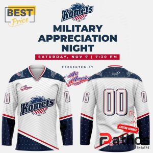 fort wayne komets x military appreciation night hockey jersey 2 gRTMO