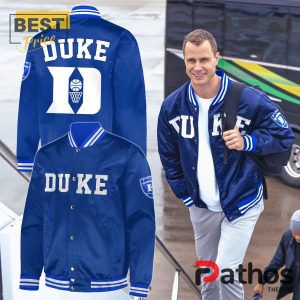 Duke Blue Planet Basketball Fans Baseball Jacket