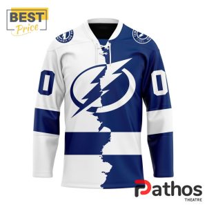 NHL Tampa Bay Lightning Custom Home Mix Away Hockey Jersey