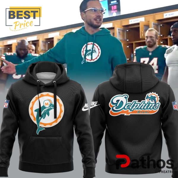 Miami Dolphins Throwback Black Hoodie