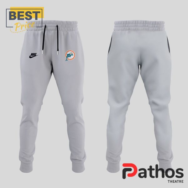 Miami Dolphins Throwback Grey Hoodie, Jogger, Cap