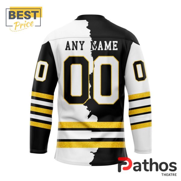 NHL Boston Bruins Custom Home Mix Away Hockey Jersey