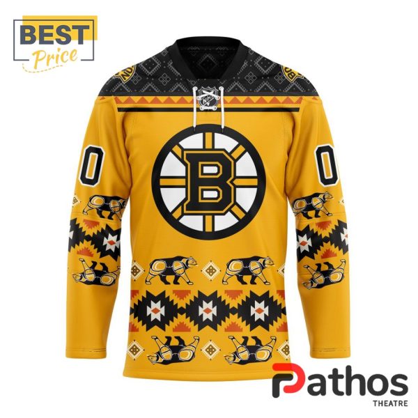 NHL Boston Bruins Custom Native Hockey Jersey