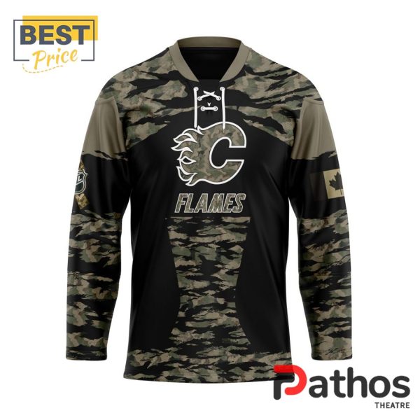 NHL Calgary Flames Camo Honoring Veterans Hockey Jersey