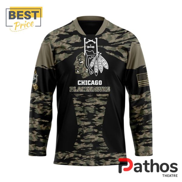 NHL Chicago Blackhawks Camo Honoring Veterans Hockey Jersey