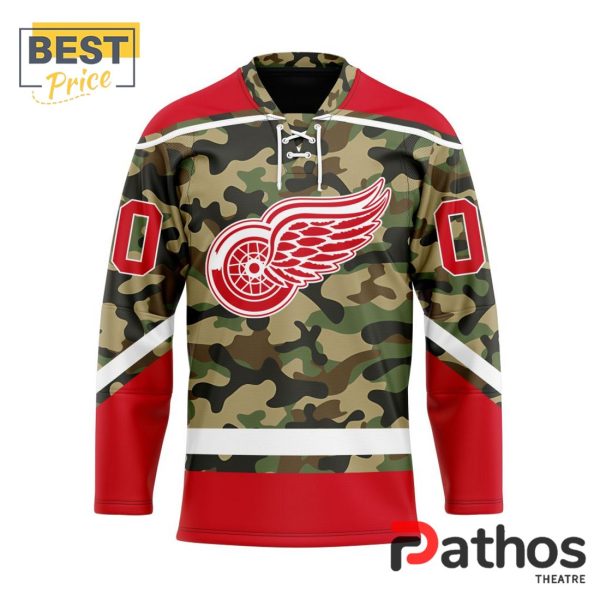 NHL Detroit Red Wings Camo Design Hockey Jersey