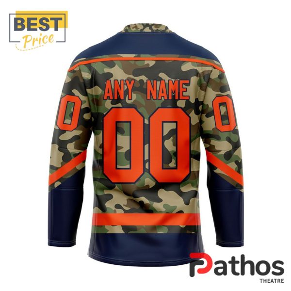 NHL Edmonton Oilers Camo Design Hockey Jersey