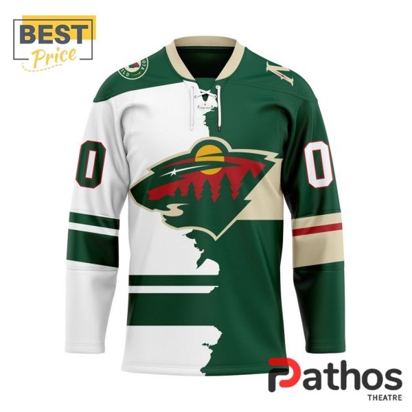 NHL Minnesota Wild Custom Home Mix Away Hockey Jersey