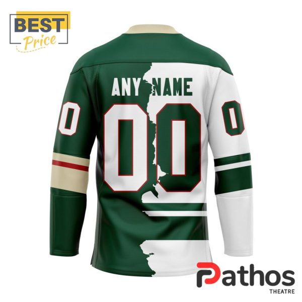 NHL Minnesota Wild Custom Home Mix Away Hockey Jersey