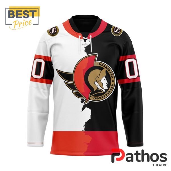 NHL Ottawa Senators Custom Home Mix Away Hockey Jersey