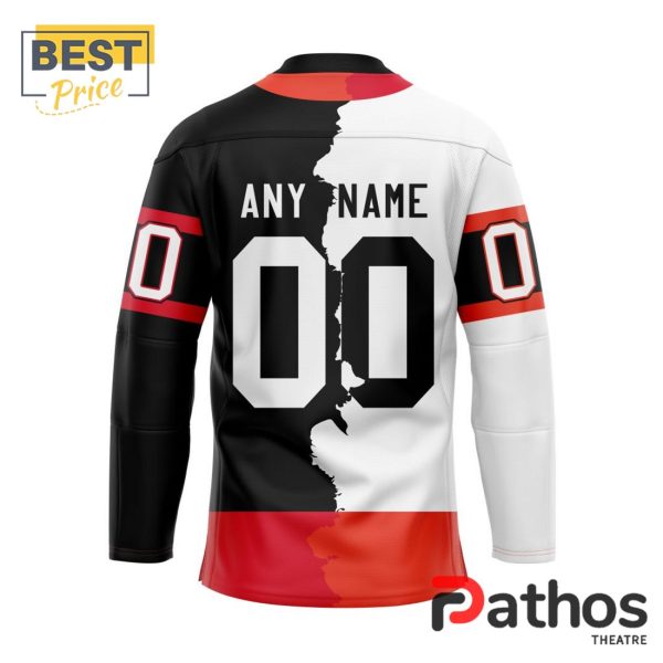 NHL Ottawa Senators Custom Home Mix Away Hockey Jersey