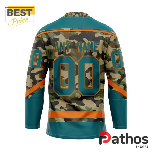 NHL San Jose Sharks Camo Design Hockey Jersey