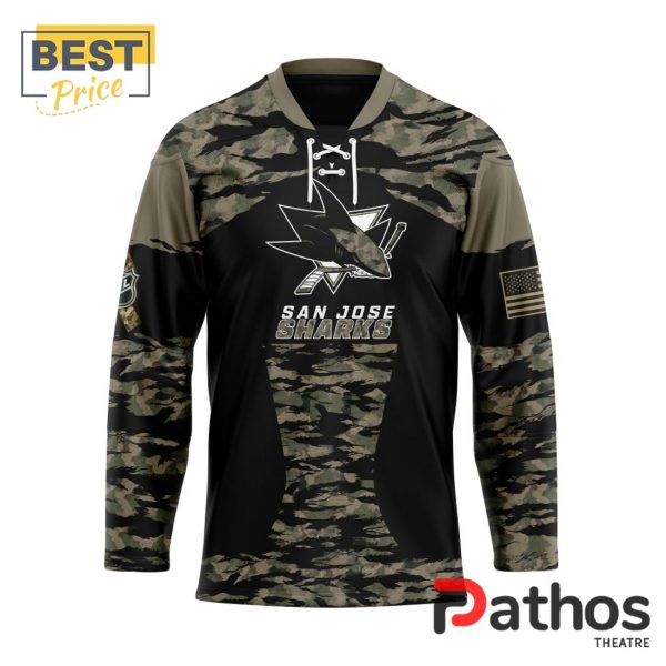 NHL San Jose Sharks Camo Honoring Veterans Hockey Jersey