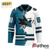 NHL San Jose Sharks Custom Home Mix Away Hockey Jersey