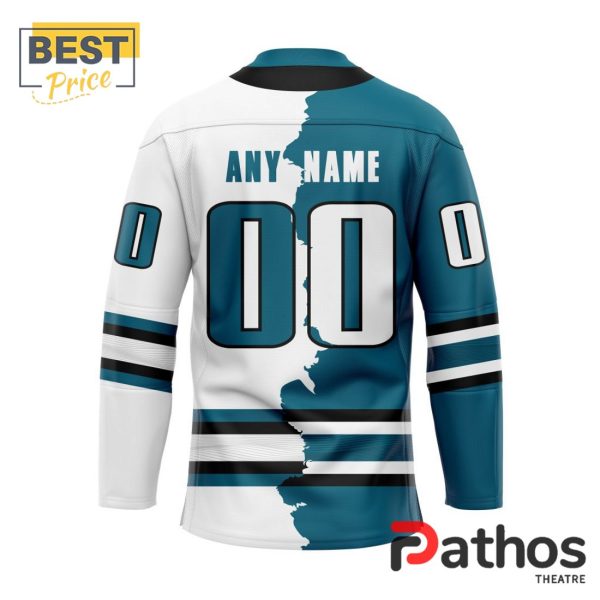 NHL San Jose Sharks Custom Home Mix Away Hockey Jersey