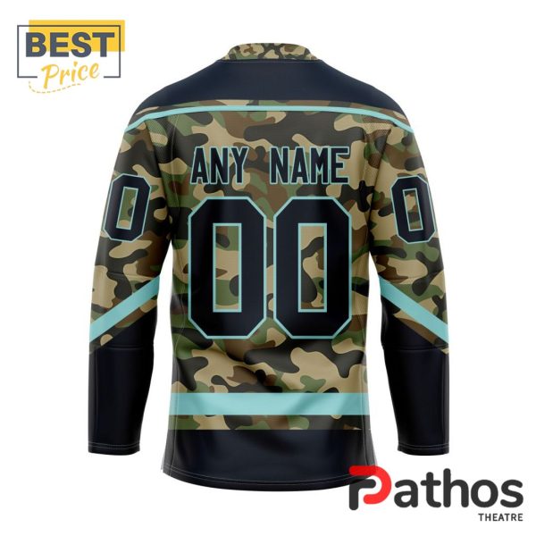 NHL Seattle Kraken Camo Design Hockey Jersey