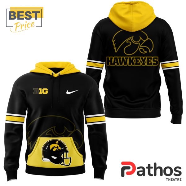 Nike Yellow Iowa Hawkeye Football Hoodie