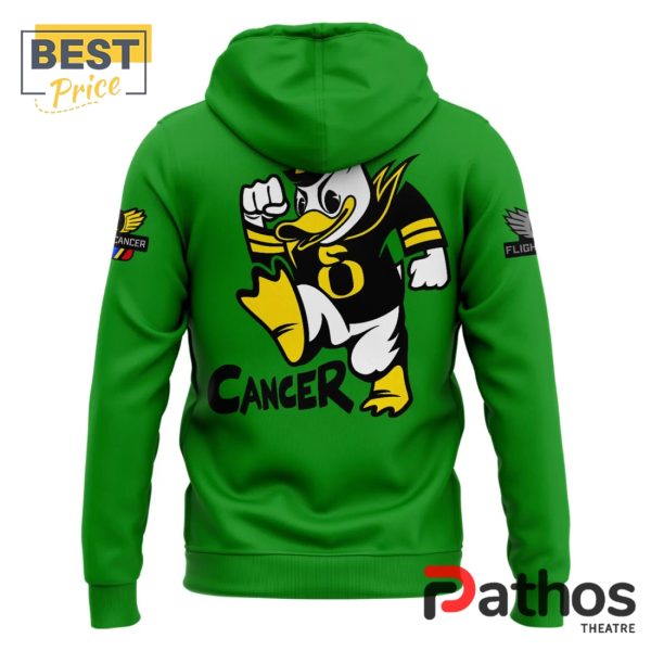 Oregon Ducks Stomp Out Cancer Heroes Green Hoodie