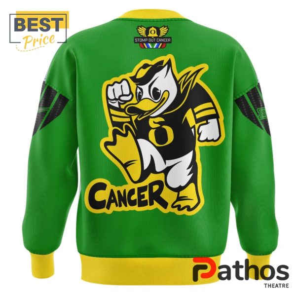 Oregon Ducks Stomp Out Cancer Heroes Green Sweater