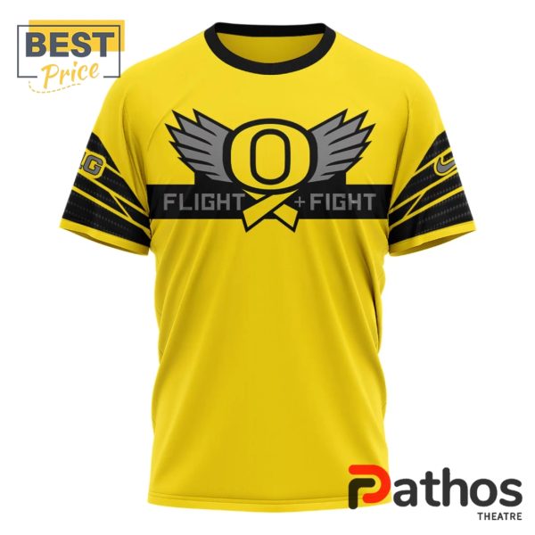 Oregon Ducks Stomp Out Cancer Heroes Yellow T-Shirt, Cap