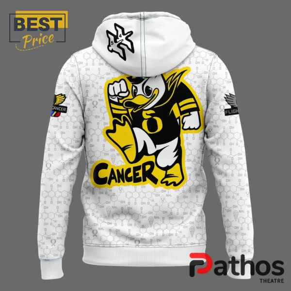 Oregon Ducks Stomp Out Cancer White Hoodie