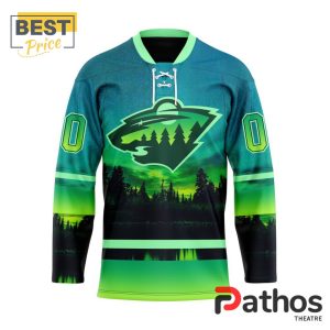 NHL Minnesota Wild With Northern Lights Hockey Jersey