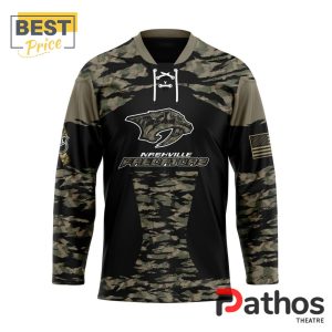 NHL Nashville Predators Camo Honoring Veterans Hockey Jersey