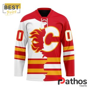 NHL Calgary Flames Custom Home Mix Away Hockey Jersey