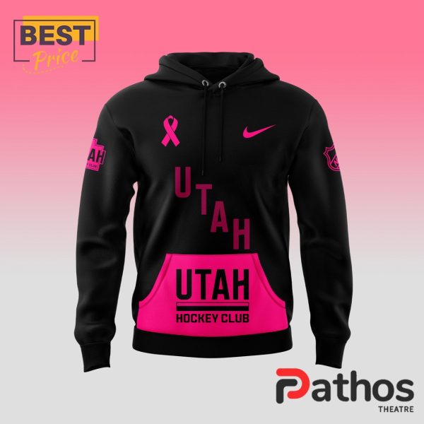 Utah Hockey NHL Breast Cancer Awareness Month Hoodie