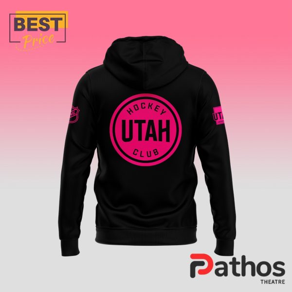 Utah Hockey NHL Breast Cancer Awareness Month Hoodie