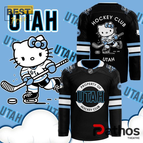 Utah Hockey x Hello Kitty 50th Anniversary Black Hockey Jersey