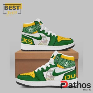 Oregon Ducks GO DUCKS Air Jordan 1 Shoes