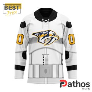 NHL Nashville Predators Custom Star Wars Stormtrooper Hockey Jersey