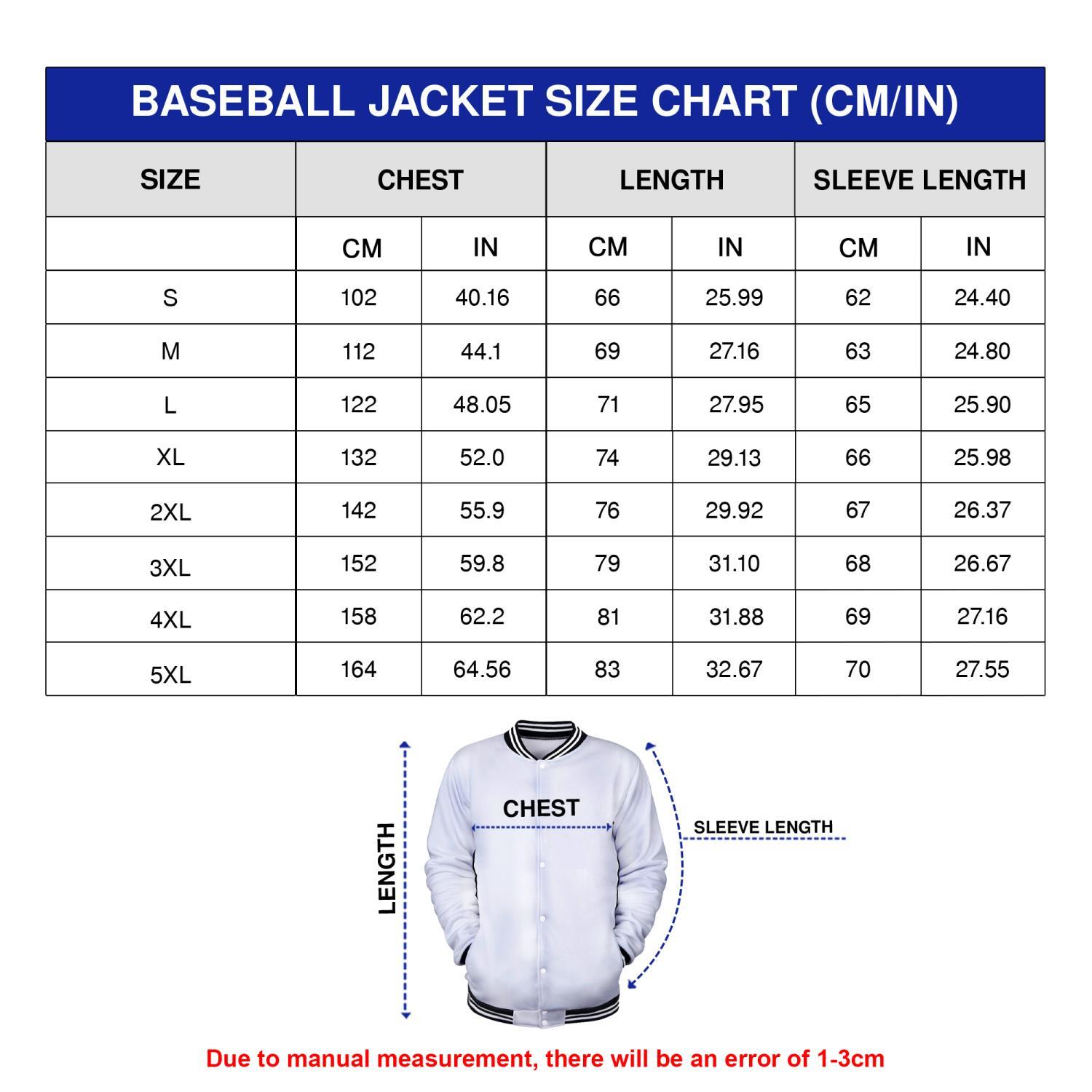 y2J9VCyX Baseball Jacket Size Chart Pathostheatre