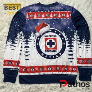 liga mx cruz azul christmas gifts ugly sweater 2 THEKh