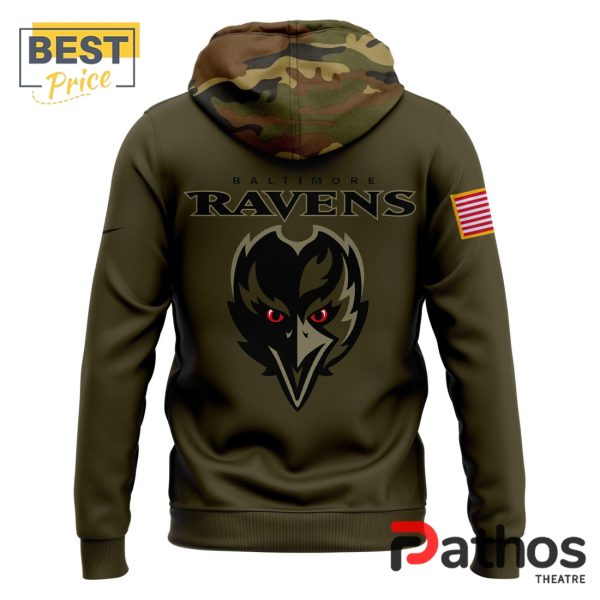 2024 Baltimore Ravens Camo Salute to Service Hoodie