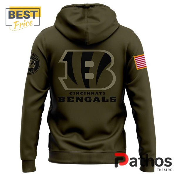 2024 Cincinnati Bengals Camo Salute to Service Hoodie, Jogger, Cap