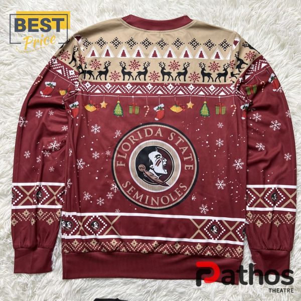 2024 Florida State Seminoles HO HO HO Ugly Sweater