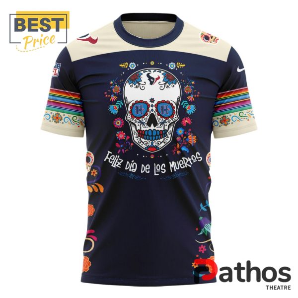 2024 Houston Texans Día De Los Muertos T-Shirt, Cap