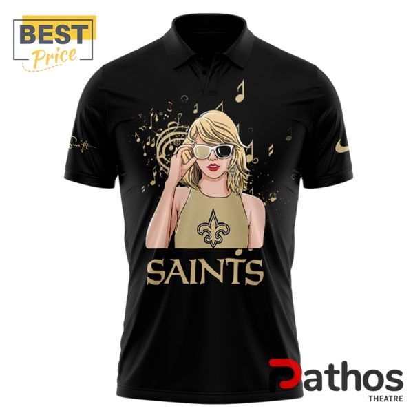 2024 New Orleans Saints x Taylor Swift The Eras Tour Polo Shirt