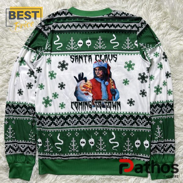 2024 Santa Claus Is Coming To Town Alice Cooper Sweater