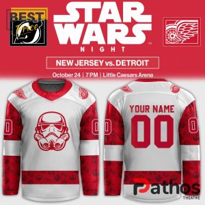 Detroit Red Wings x Star Wars Night Custom Hockey Jersey