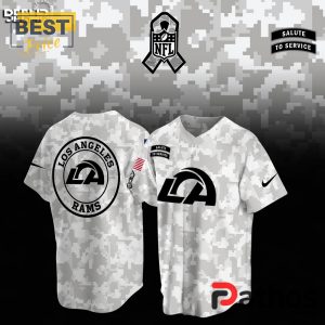 Los Angeles Rams Camo 2024 Salute to Service Baseball Jersey