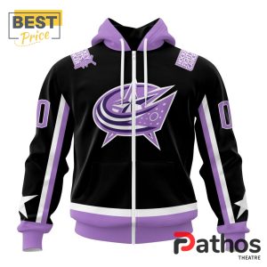 nhl columbus blue jackets home in lavender hockey fight cancer hoodie 2 0DDhx